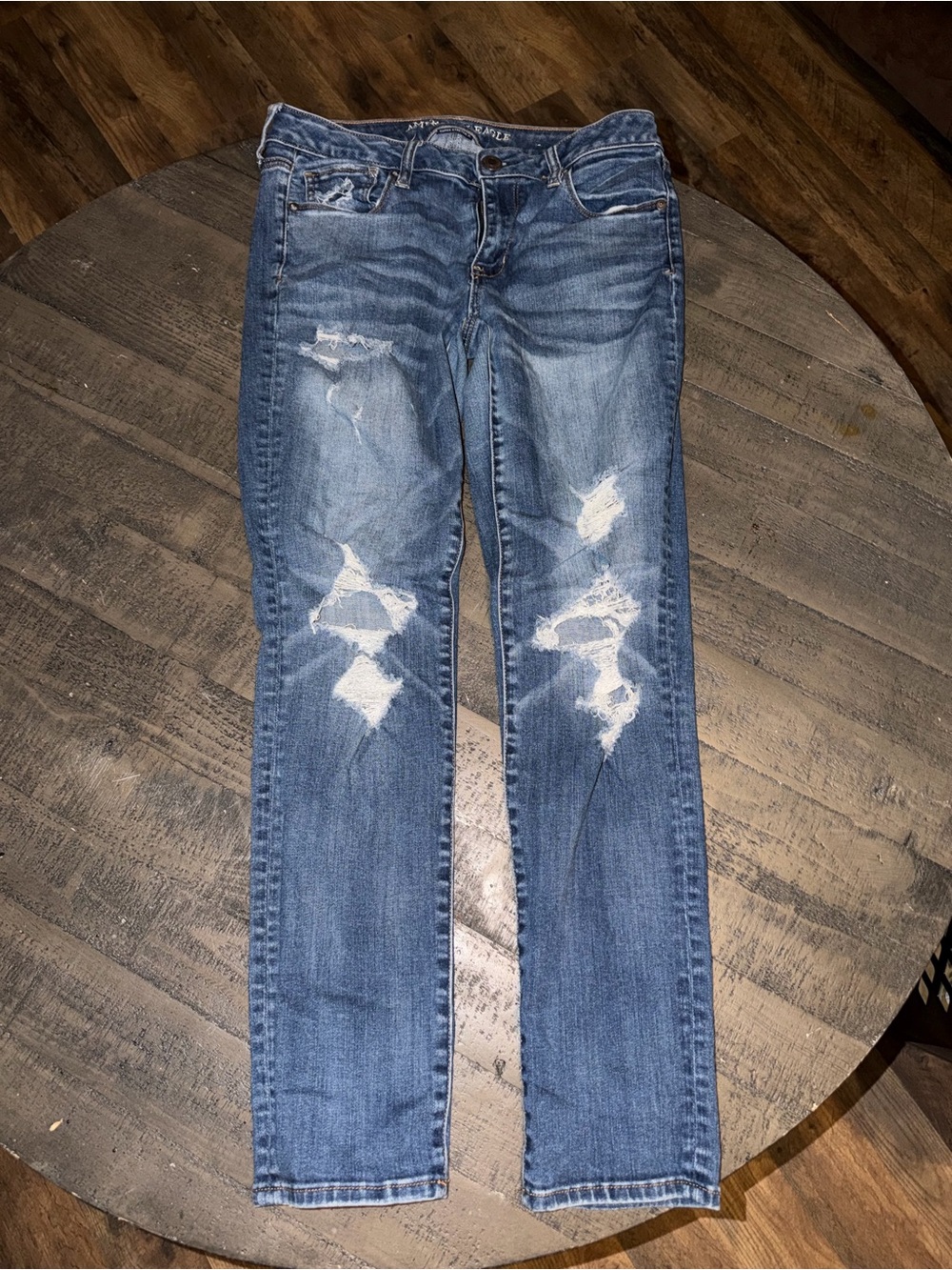 Light Wash Blue Denim Jeans - Size 10